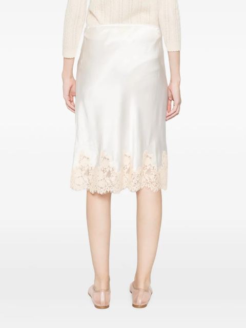 DÔEN Elowette lace midi skirt - White