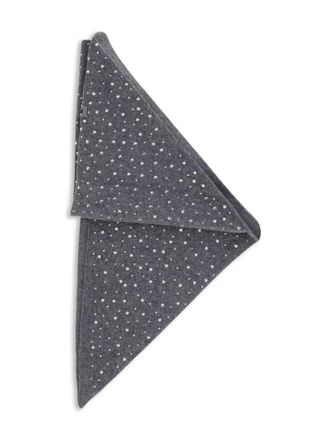 PINKO crystal-embellished knitted scarf - Grey