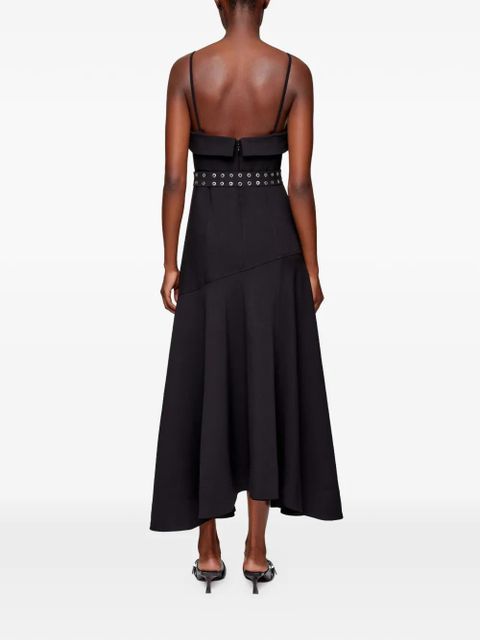 GANNI belted midi dress - Black