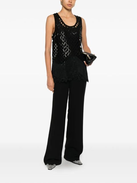 Sportmax sequin-embellished open-knit top - Black - zdjęcie produktu nr 2