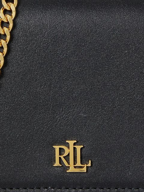 Lauren Ralph Lauren torebka skórzana kolor czarny 432980206