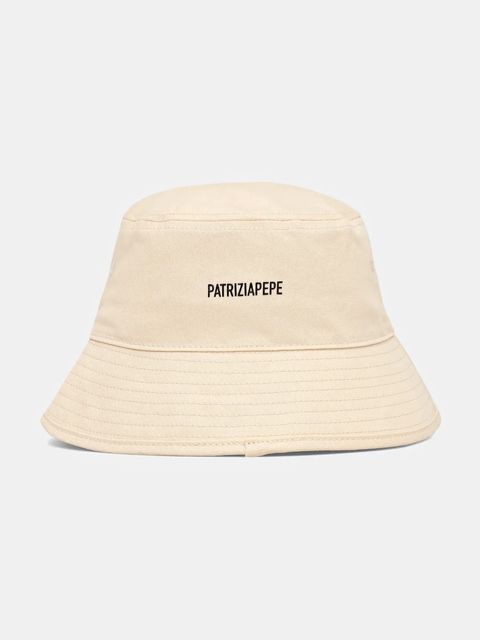 Patrizia Pepe kapelusz bawełniany kolor beżowy 8F0106 AB01 - zdjęcie produktu nr 1