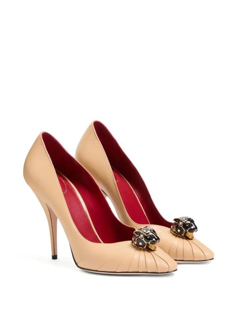 Valentino Garavani 105mm Panthea pleated-design heeled pumps - Neutrals - zdjęcie produktu nr 2