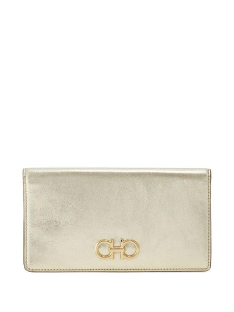Ferragamo gancini buckle continental wallet - Gold