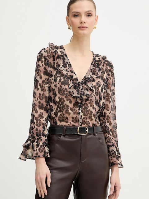 Morgan koszula damskie kolor brązowy regular CLEOL.F - zdjęcie produktu nr 1