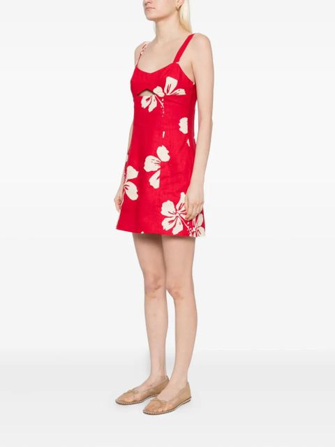 Reformation Belma linen dress - Red