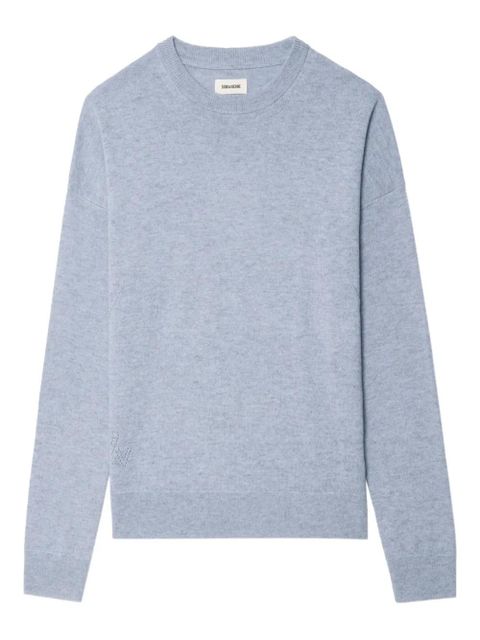 Zadig&Voltaire heart-patch cashmere sweater - Blue - zdjęcie produktu nr 1