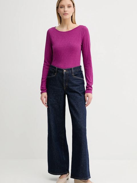 Marc O'Polo longsleeve bawełniany kolor różowy 506226152199