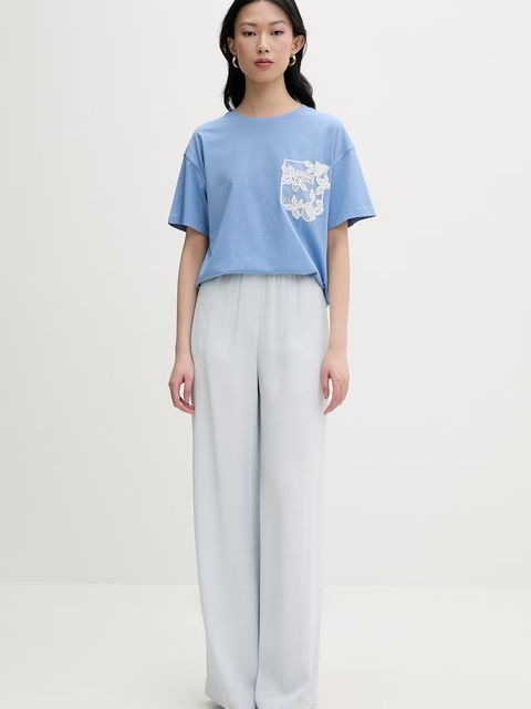 ERMANNO Firenze t-shirt basic damski bawełniany - zdjęcie produktu nr 1