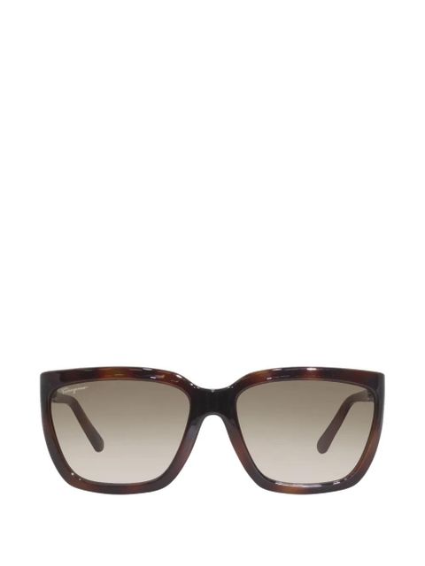 Ferragamo full rim square sunglasses - Brown - zdjęcie produktu nr 1