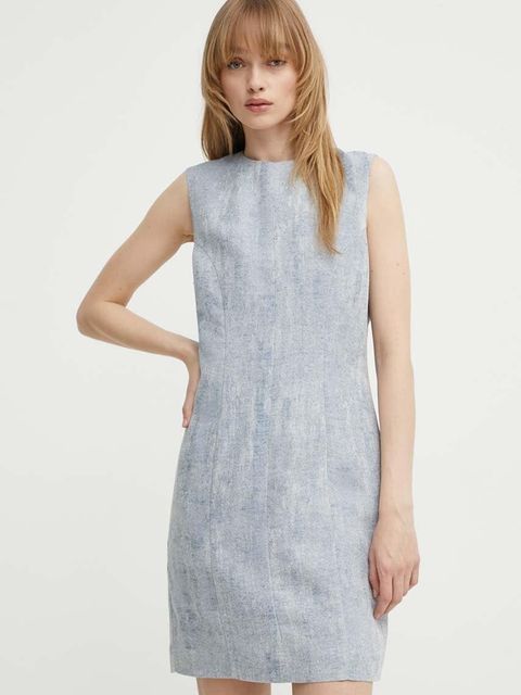 Tiger Of Sweden sukienka z domieszką lnu Kasie - zdjęcie produktu nr 2