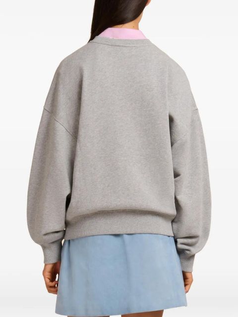 Marni floral-print ribbed sweatshirt - Grey