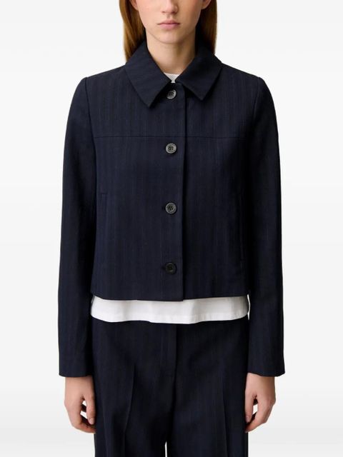 Claudie Pierlot button pinstripe jacket - Blue