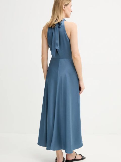 Samsoe Samsoe sukienka Rheo kolor niebieski maxi rozkloszowana F20500071