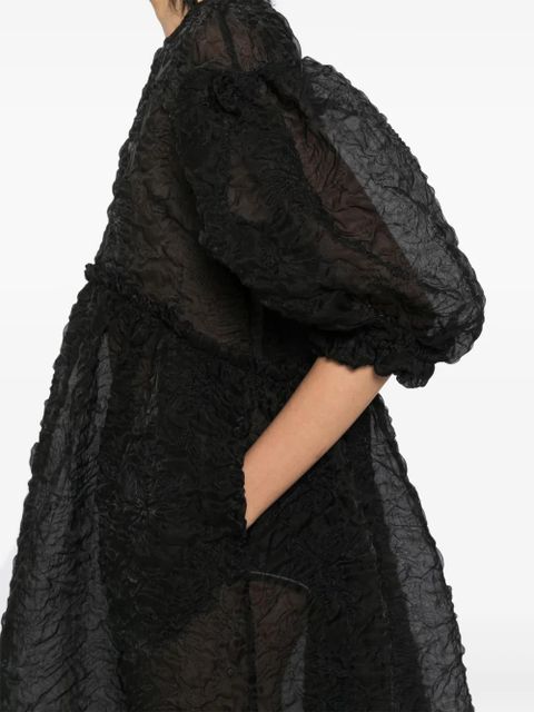 Simone Rocha ruffle detail smock dress - Black - zdjęcie produktu nr 2