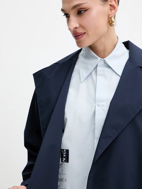 Weekend Max Mara płaszcz FATTO kolor granatowy 2525026011600