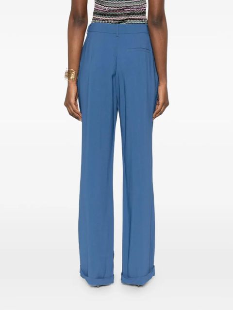 Missoni pleated turn-up palazzo pants - Blue