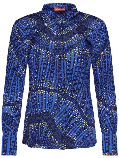 Altuzarra Chika printed silk shirt - Blue - zdjęcie produktu nr 1