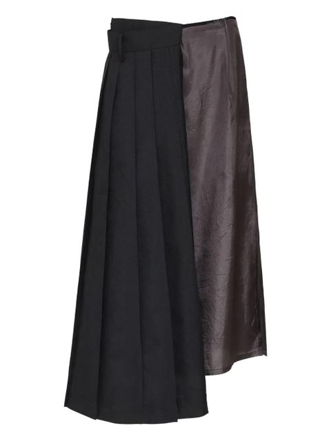 Maison Margiela pleated asymmetrical skirt - Black - zdjęcie produktu nr 1