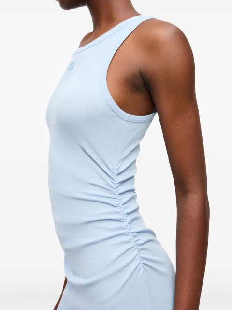 GANNI ribbed maxi tank dress - Blue