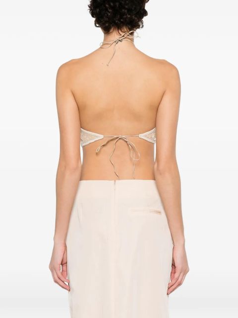 Oséree sequin-embellishment top - Neutrals