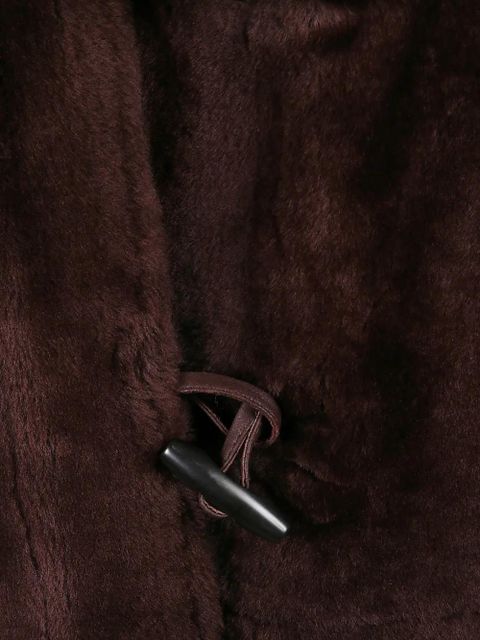 Yves Salomon hooded zip lambskin jacket - Red