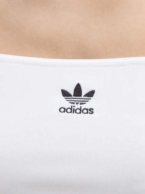 adidas Originals longsleeve Off Shoulder damski kolor biały dekolt hiszpański JD0275