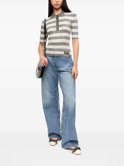 GANNI striped top - Grey