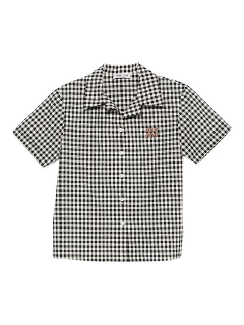 Miu Miu gingham-check shirt - Black - zdjęcie produktu nr 1