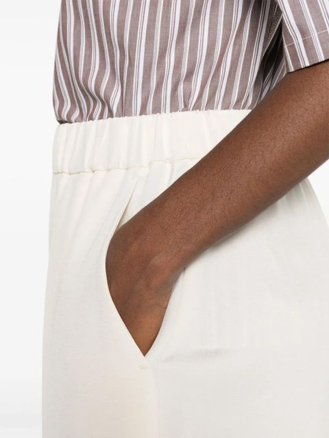Max Mara elasticated-waist trousers - White