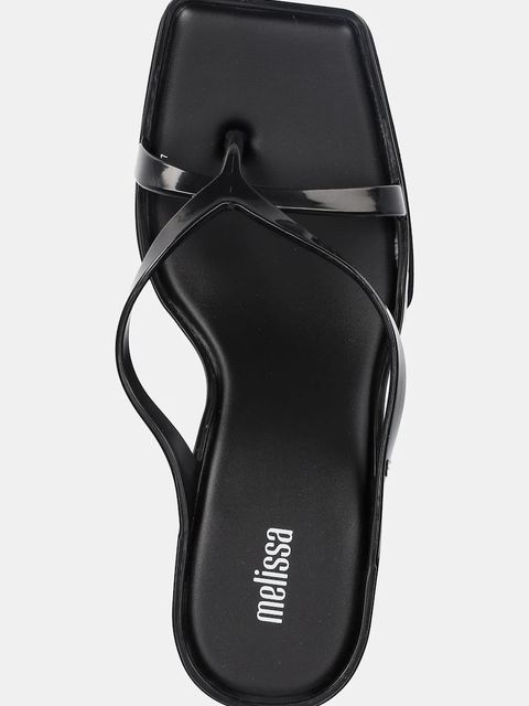 Melissa japonki GLASS HEEL AD damskie kolor czarny na koturnie M 35801 AW696