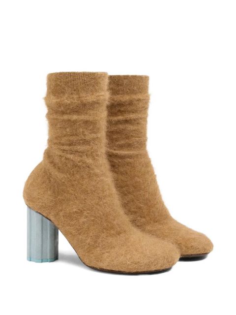 AMI Paris Piano 120mm ankle boots - Brown