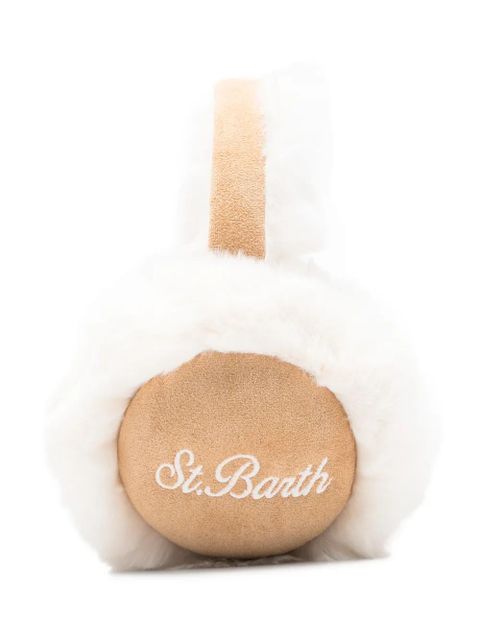 MC2 Saint Barth logo-embroidered earmuffs - Neutrals