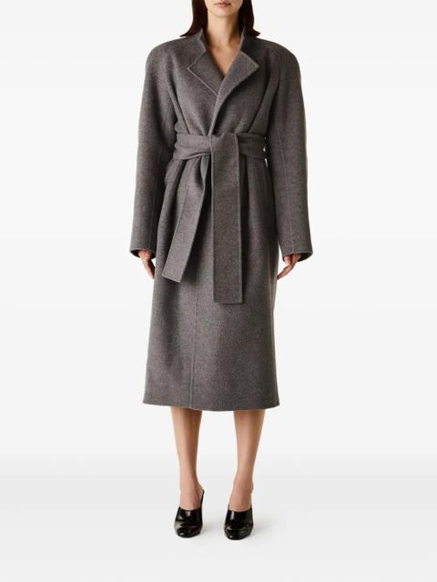 KHAITE belted wool single-breasted coat - Grey - zdjęcie produktu nr 2