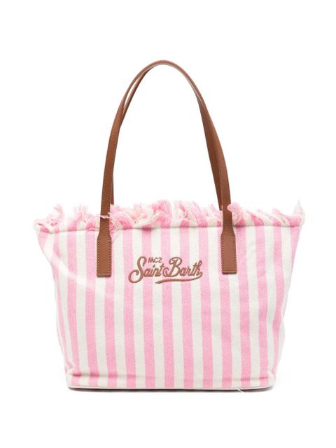 MC2 Saint Barth striped fringed beach bag - Pink - zdjęcie produktu nr 1