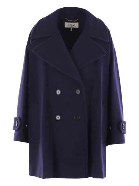 Chloé buttoned double-breasted coat - Blue - zdjęcie produktu nr 1