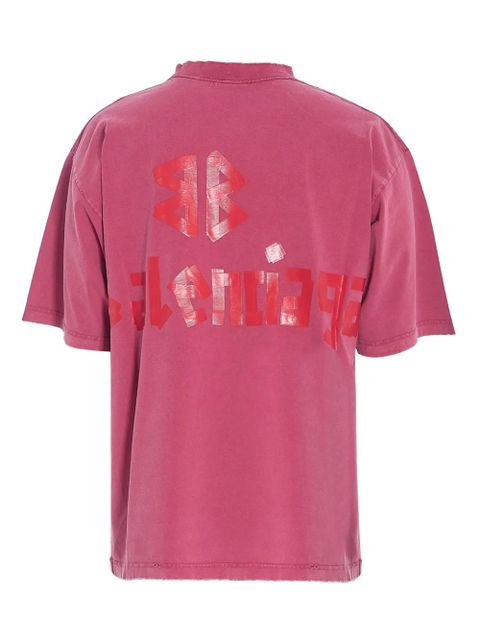 Balenciaga Tape Type T-shirt - Pink - zdjęcie produktu nr 2
