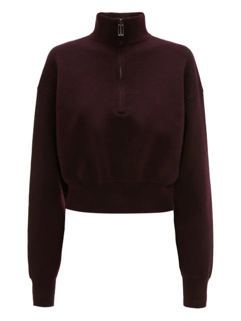 Victoria Beckham half-zip sweater - Red - zdjęcie produktu nr 1