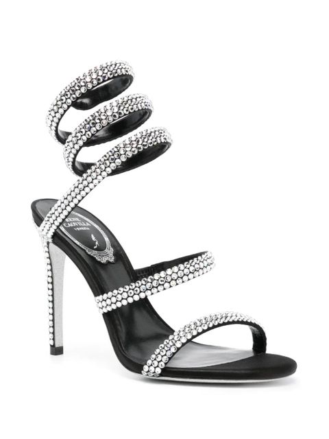 René Caovilla Cleo 105mm rhinestone-embellished sandals - Black - zdjęcie produktu nr 2