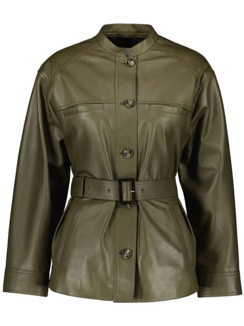 Yves Salomon leather belted jacket - Green - zdjęcie produktu nr 1