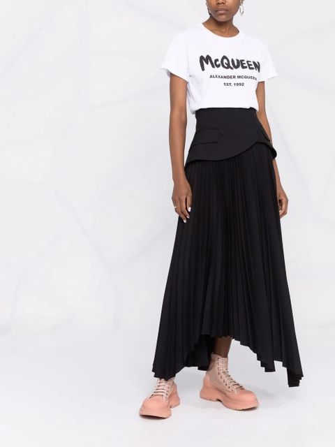 Alexander McQueen logo-print cotton T-shirt - White - zdjęcie produktu nr 2