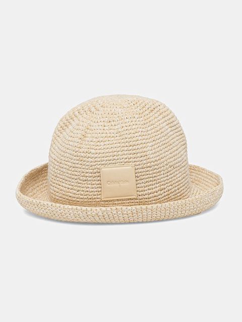 Calvin Klein kapelusz bawełniany kolor beżowy bawełniany LV04K5064G