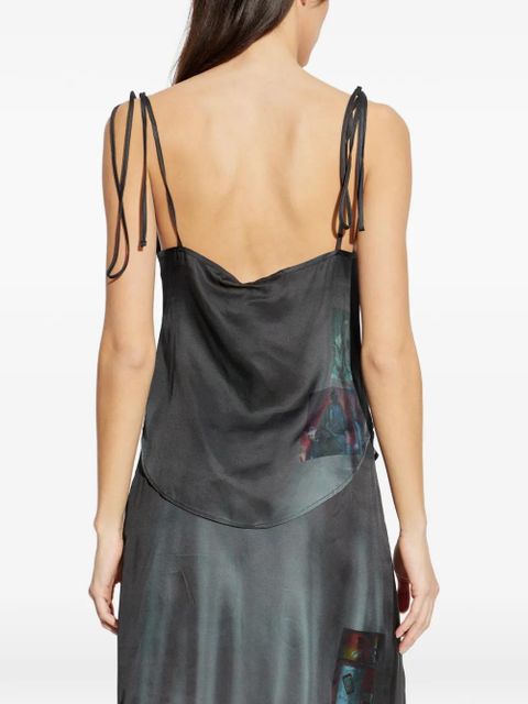 Diesel T-Ammy-S1 tie-shoulder top - Grey