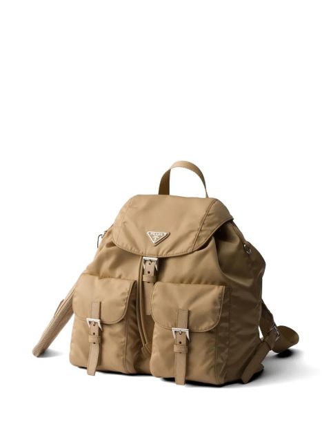 Prada medium logo backpack - Neutrals