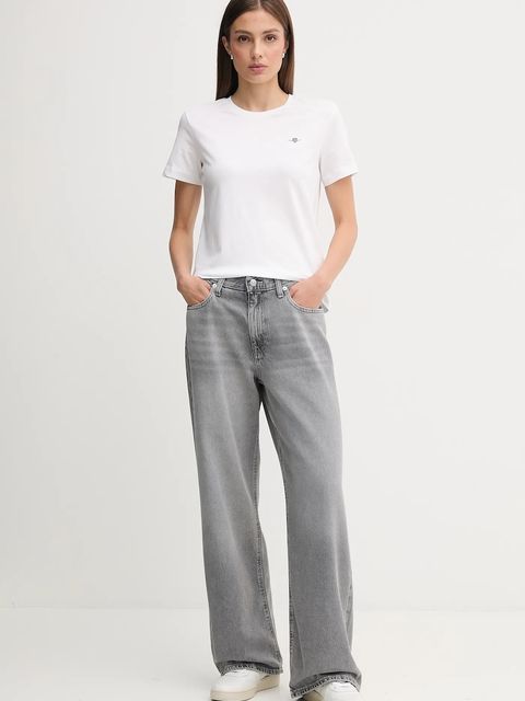 Gant t-shirt bawełniany damski kolor biały 4200200 - zdjęcie produktu nr 2