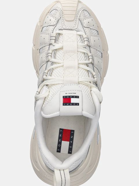 Tommy Jeans sneakersy skórzane ARCHIVE '95 damskie kolor beżowy EN0EN02865