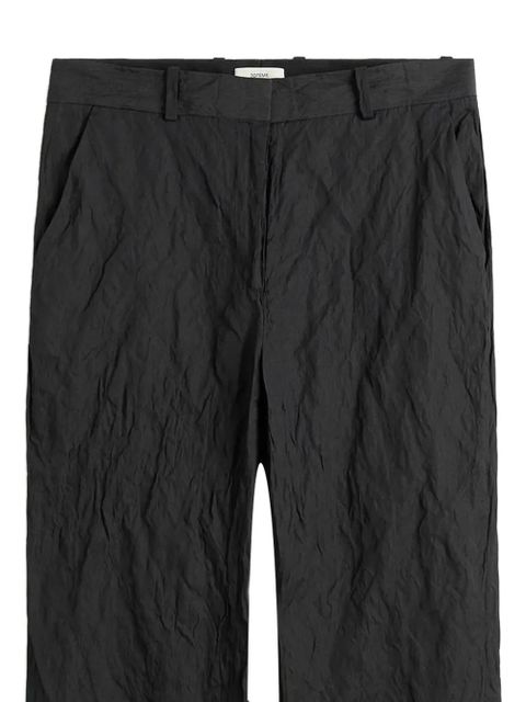 TOTEME crinkled-effect trousers - Black - zdjęcie produktu nr 2