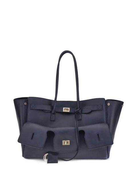 Balenciaga medium Bel Air leather shoulder bag - Blue - zdjęcie produktu nr 1