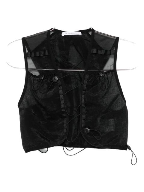 Cecilie Bahnsen drawstring-fastening vest - Black - zdjęcie produktu nr 2