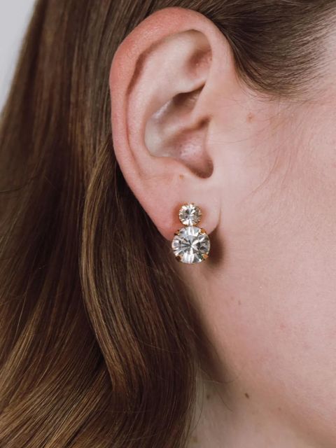 Jennifer Behr Mila crystal drop earrings - Silver